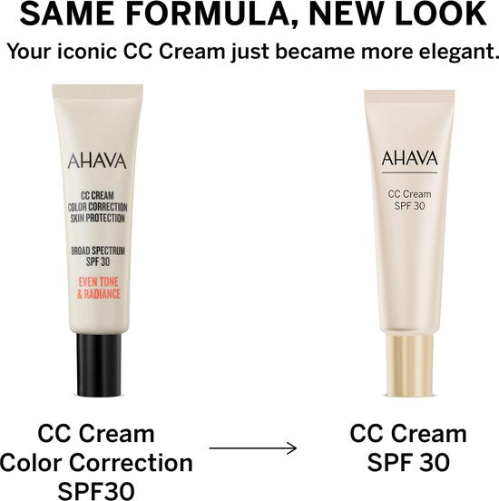 AHAVA CC cream - kleurcorrectie SPF 30 - dagcrème voor alle huidtypen - 30 ml