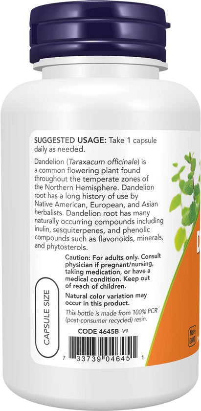 Paardenbloemwortel capsules - 500 mg - 100 v-caps