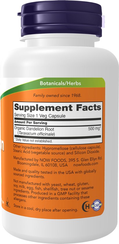 Paardenbloemwortel capsules - 500 mg - 100 v-caps