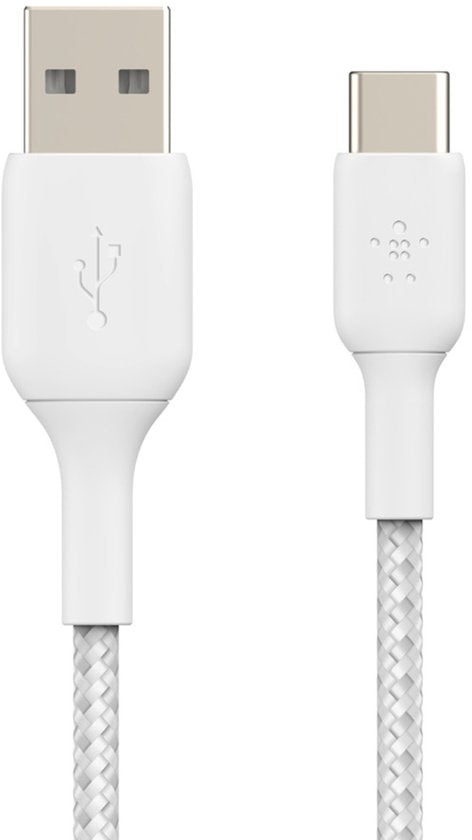 Belkin USB-C naar USB kabel - gevlochten 2 m - Wit
