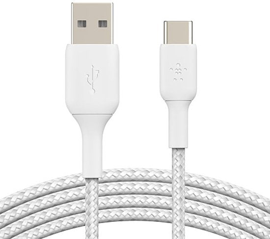 Belkin USB-C naar USB kabel - gevlochten 3 m - Wit