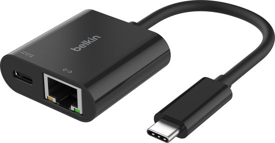 Belkin Connect adapter - USB-C naar ethernet en oplader - 100W 1000 Mbit/s