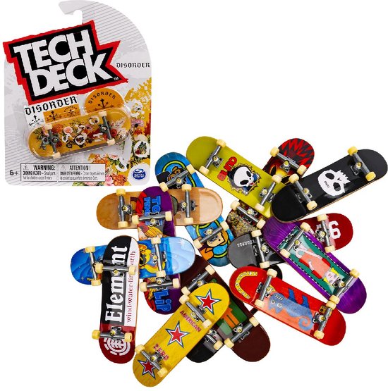 Tech Deck vingerskateboard - 96 mm - authentieke ontwerpen