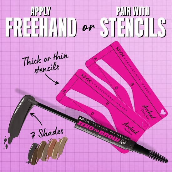 NYX Professional Makeup Zero to Brow wenkbrauwgel - Black - zwart