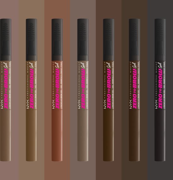 NYX Professional Makeup Zero to Brow wenkbrauwgel - Black - zwart
