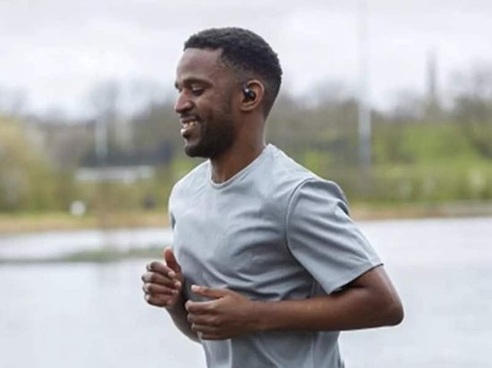 Shokz OpenFit sportkoptelefoon - open-ear - Beige