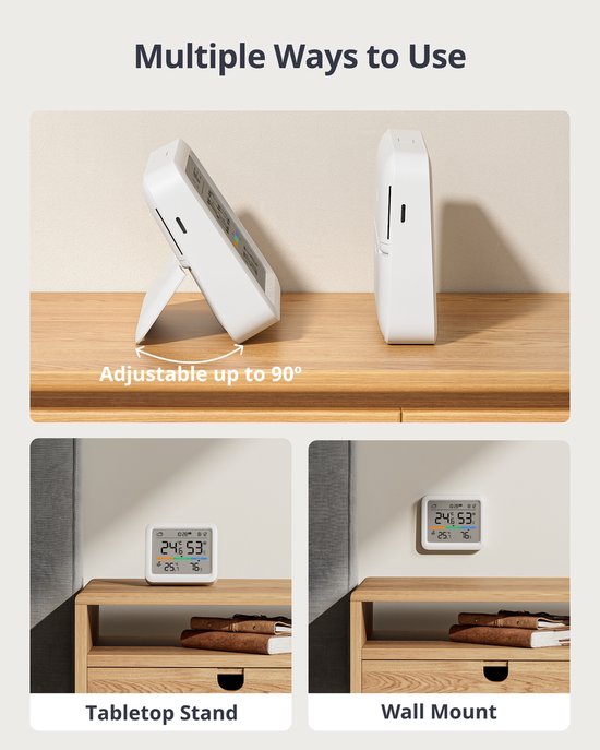 SwitchBot Meter Pro omgevingsmeter - temperatuur en vochtigheid - slim