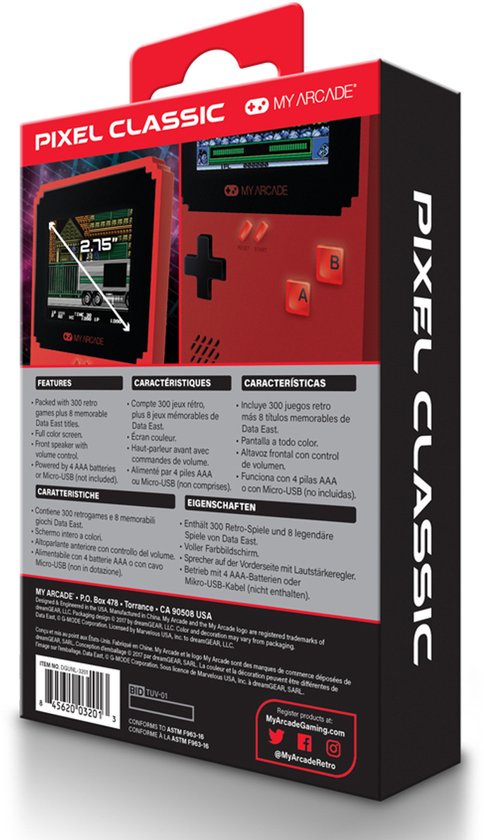 My Arcade Pixel Classic handheld gaming systeem