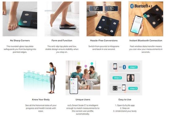 Eufy BodySense C1 weegschaal - smart