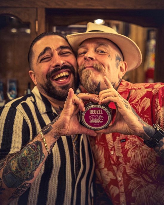 Reuzel haarpomade - Extreme Hold matte special pink edition - 113 gram