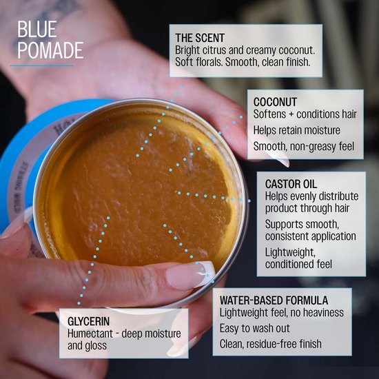 Reuzel pomade - Blue - strong hold high sheen - 35 gram