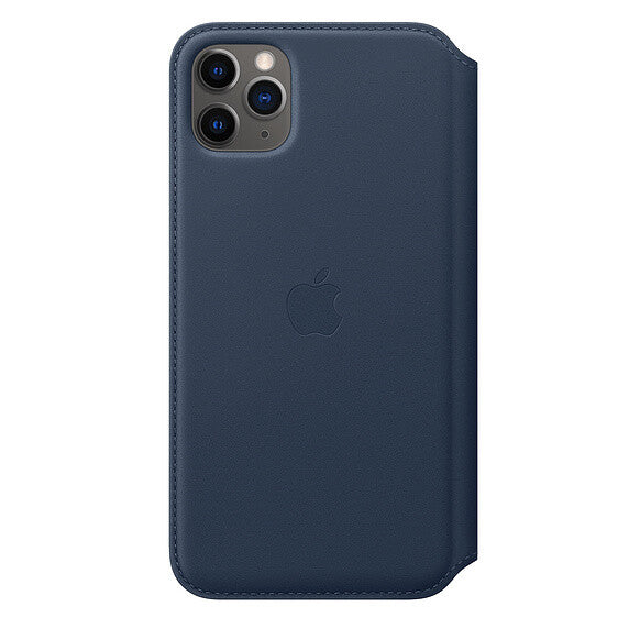 Apple iPhone 11 Pro Max Leather Folio - Diepzeeblauw