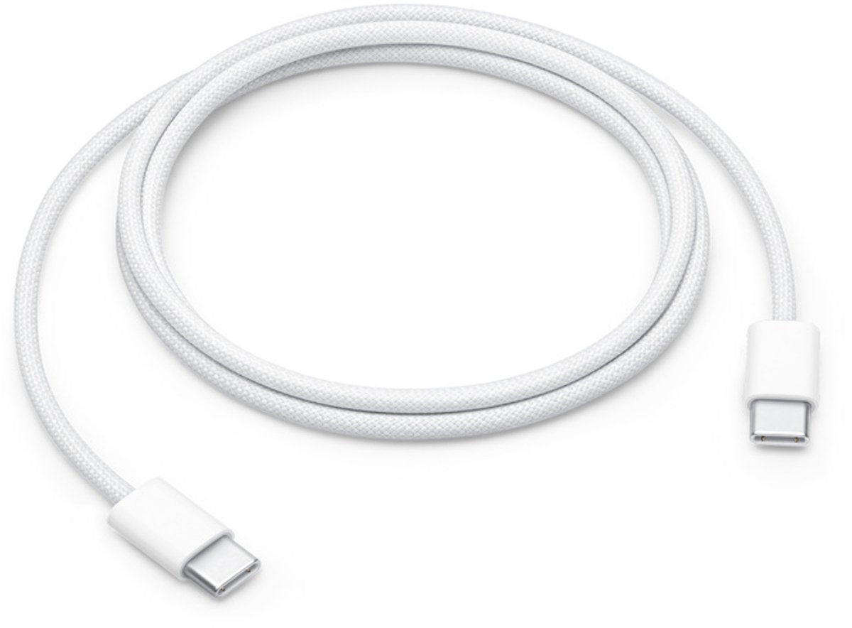 Apple USB-C naar USB-C kabel - woven 1 meter - Wit - Origineel product zonder verpakking