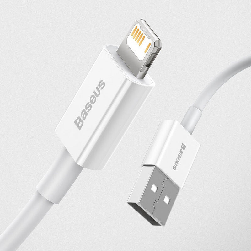 Baseus Superior Series USB-A naar Lightning Kabel - 2 meter - 2.4 A - Wit