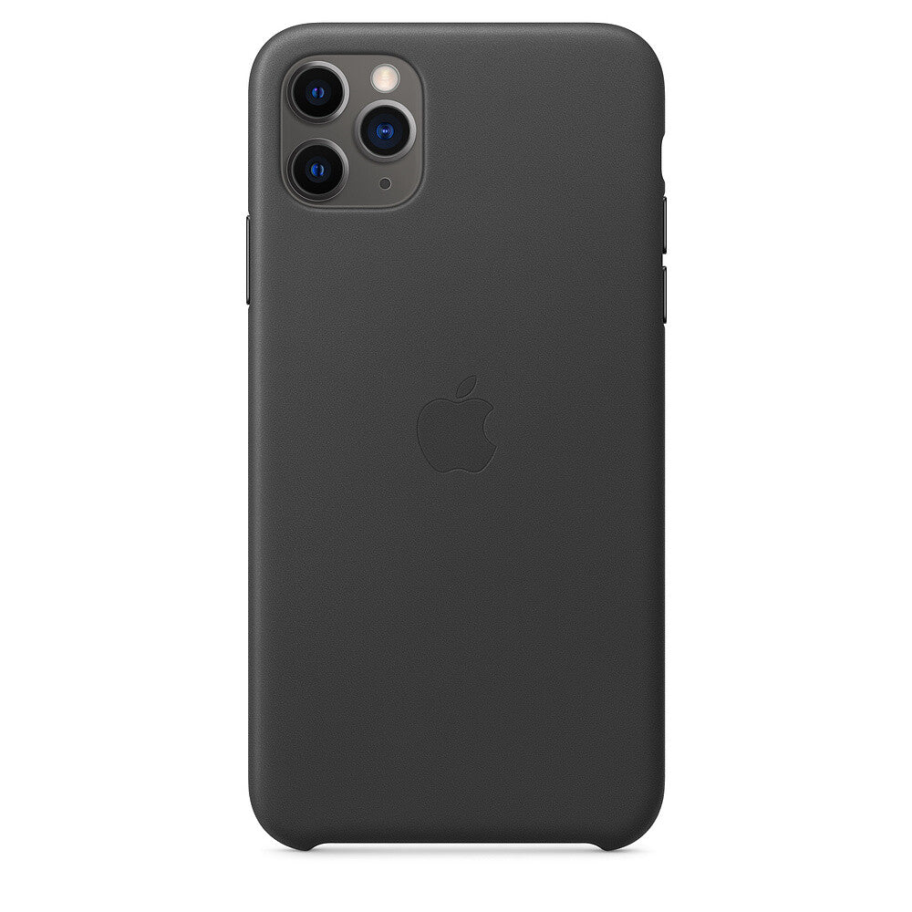 Apple iPhone 11 Pro Max Leather Case - Zwart