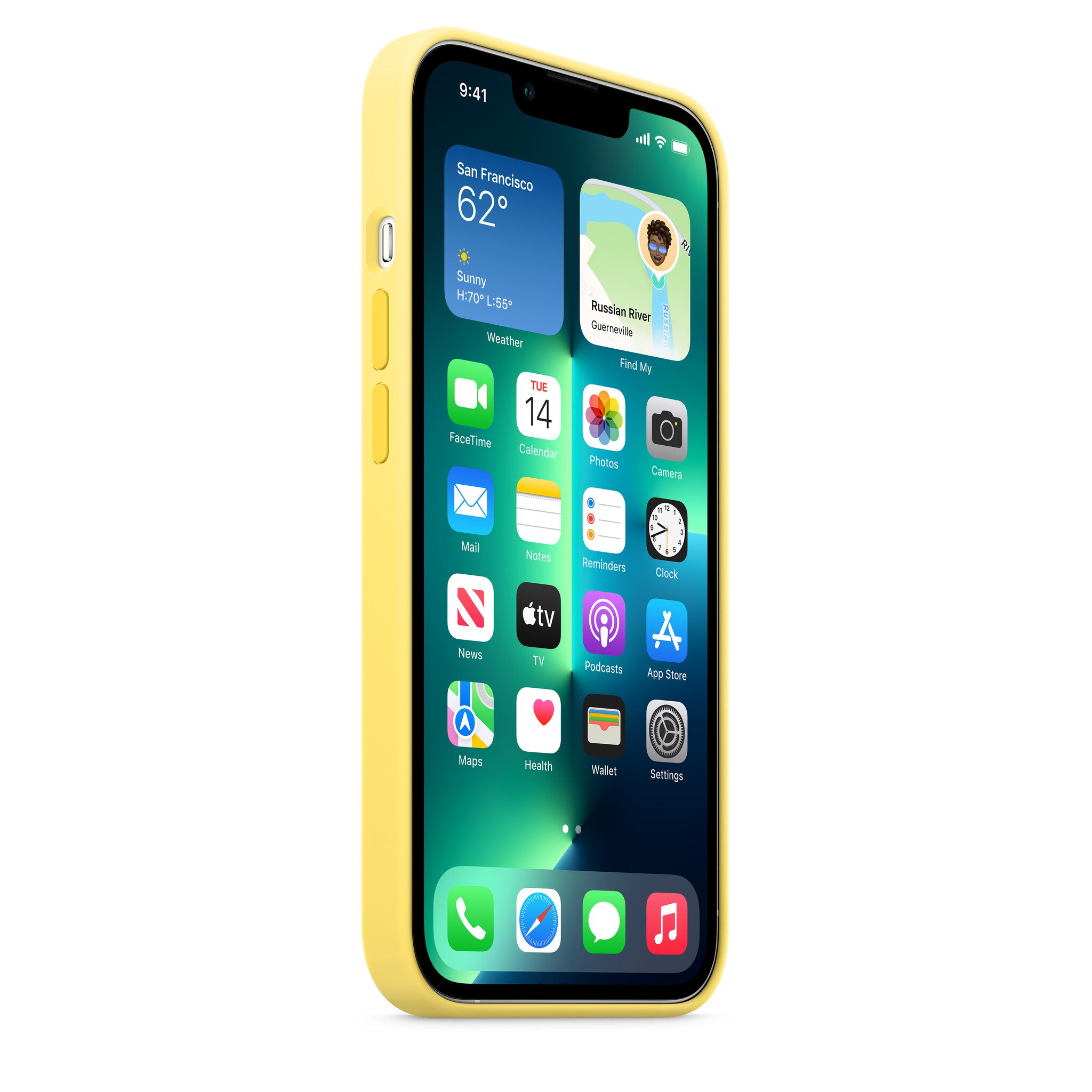 Apple iPhone 13 Pro Silicone Case met MagSafe - Lemon Zest