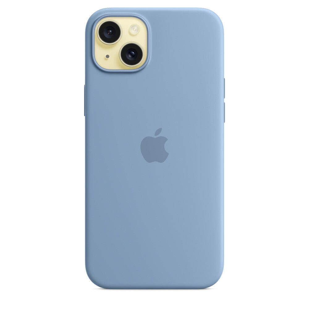 Apple iPhone 15 Plus Silicone Case met MagSafe - Winterblauw