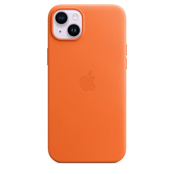 Apple iPhone 14 Plus Leather Case met MagSafe - Oranje