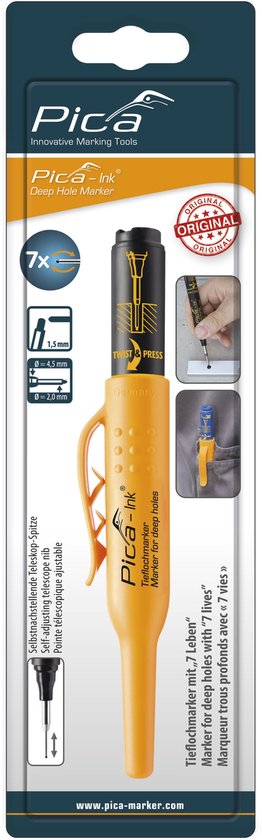 Pica 150/46 Marker - permanent deep hole - black
