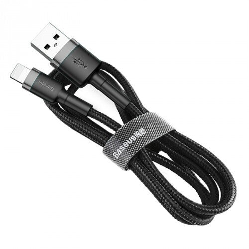 Baseus Geweven Nylon USB naar Lightning Kabel 1 meter - Grijs