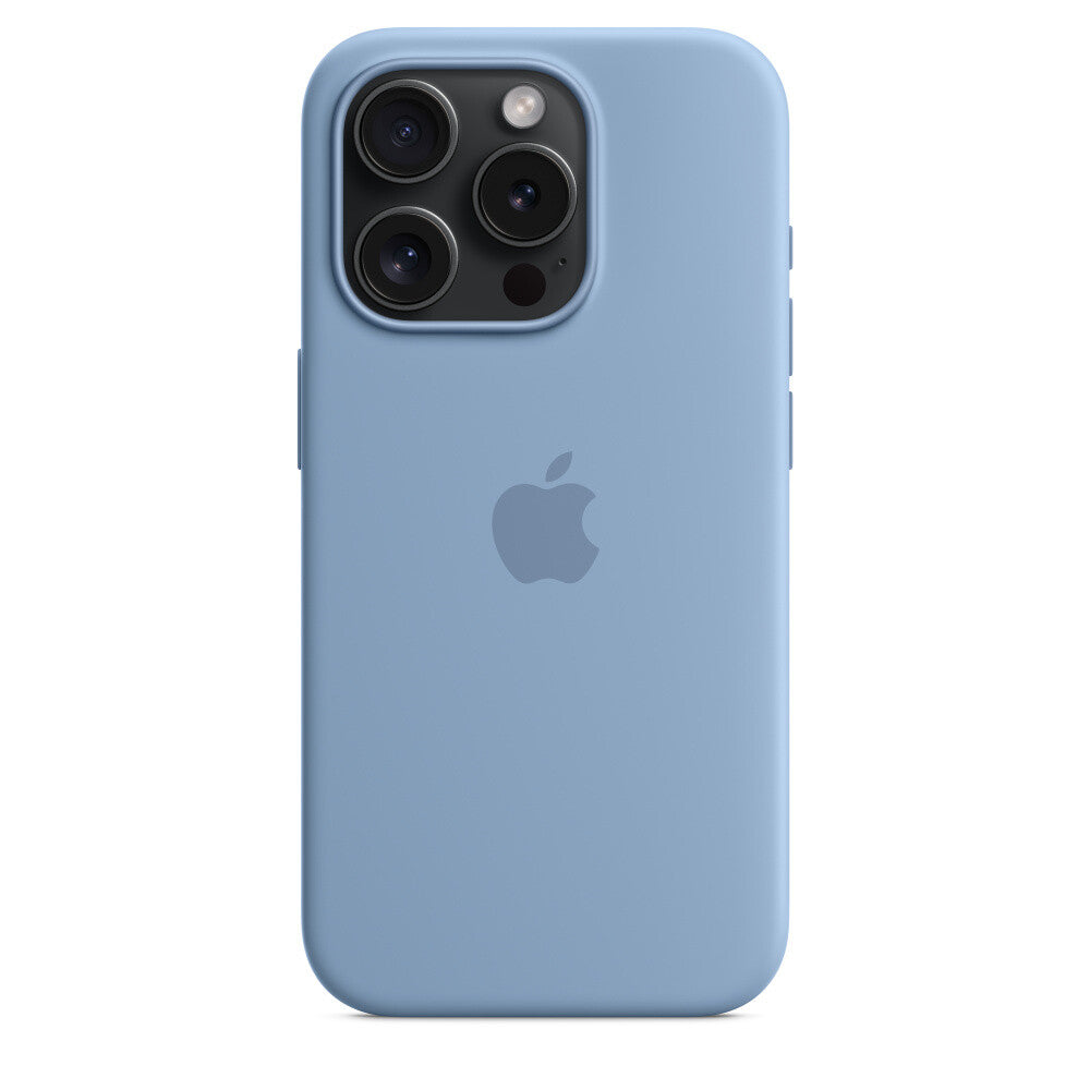 Apple iPhone 15 Pro Silicone Case met MagSafe - Winter Blauw