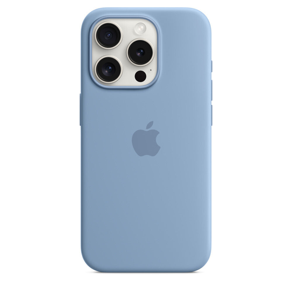 Apple iPhone 15 Pro Silicone Case met MagSafe - Winter Blauw