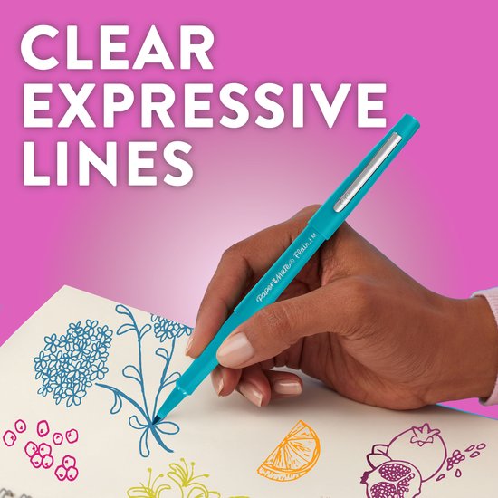 Paper Mate Flair viltstiften - medium punt 0,7 mm - Zwart - 5 stuks