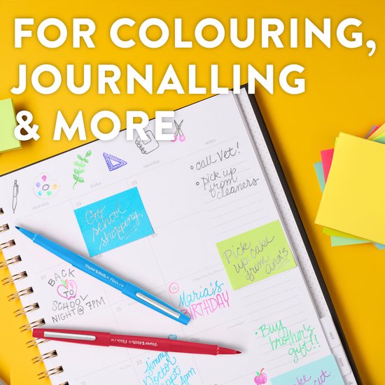 Paper Mate Flair viltstiften - medium punt 0,7 mm - Zwart - 5 stuks