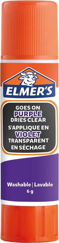 Elmer's lijmstiften set van 3 - verdwijnende paarse lijm 6 g - uitwasbaar