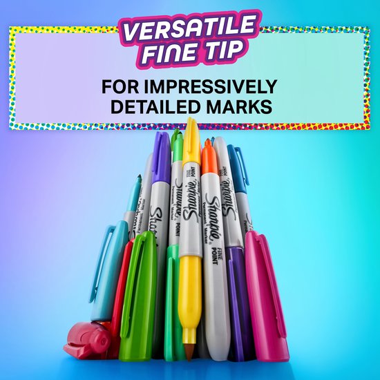 Sharpie Glam Pop permanent markers set van 5 - fijne punt - verschillende kleuren