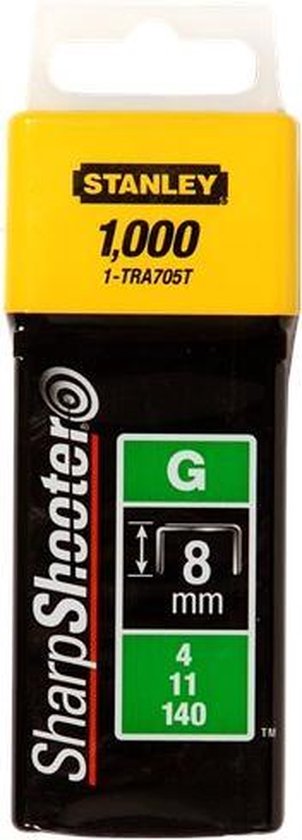Stanley staples - type G 8 mm - 1000 pieces