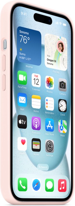 Apple siliconen hoesje - iPhone 15 Plus MagSafe - Light Pink