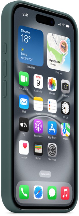 Apple iPhone 16 Plus hoesje - siliconen MagSafe - Lake Green