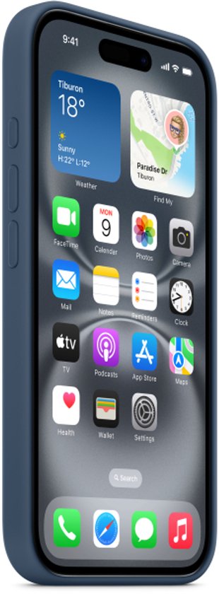 Apple iPhone 16 Plus hoesje - silicone MagSafe - denim
