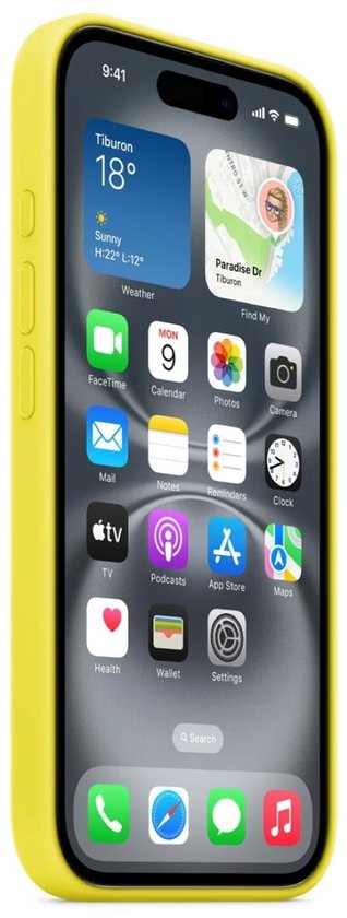 Apple Silicone Backcover MagSafe voor de Apple iPhone 16 - Star Fruit