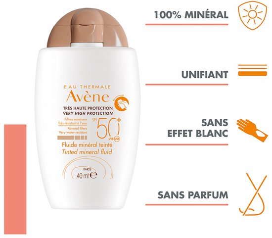 Avène getinte zonfluide - mineraal - SPF 50 - 40 ml