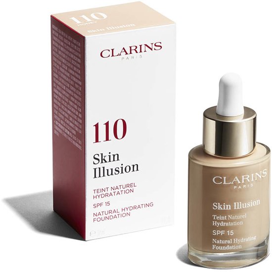 Clarins Skin Illusion Teint Naturel Hydratation foundation - SPF 15 - 110 Honey - 30 ml