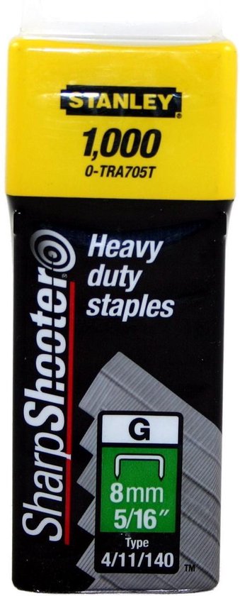 Stanley staples - type G 8 mm - 1000 pieces