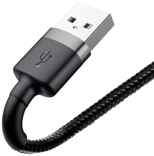 Baseus Cafule USB naar Lightning Kabel 1,5 A - 2 meter - Zwart/Grijs