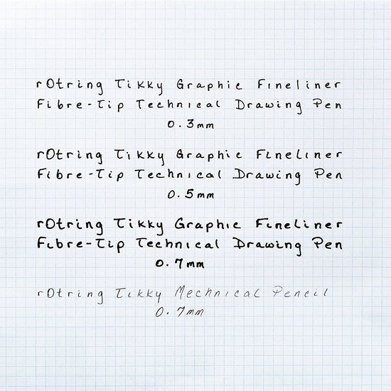 Rotring Tikky Graphic fineliner - 0,2 mm - Zwart