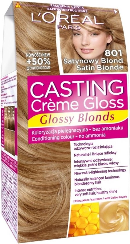 L'Oréal Casting Crème Gloss haarkleuring - 801 Satin Blonde