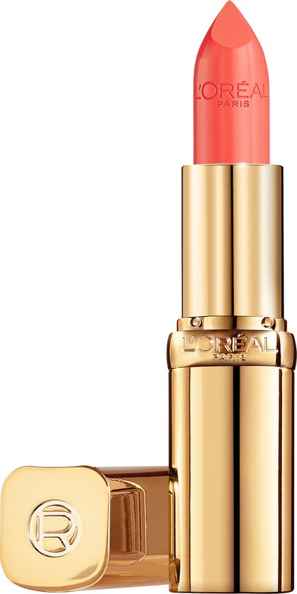 L'Oréal Paris Color Riche Satin lippenstift - verzorgend met arganolie - 373 Magnetic Coral - 4,54 gram - Oranje