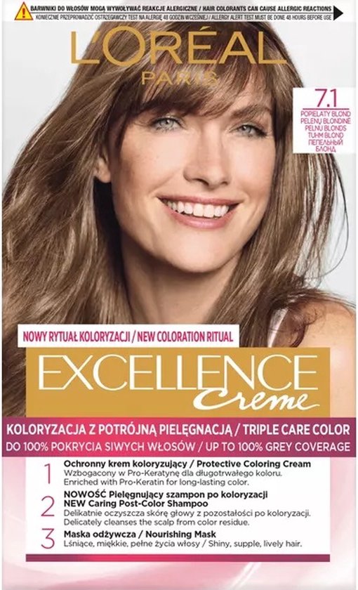 Excellence Crème haarkleuring - 7,1 - As blond