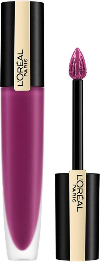 L'Oréal Paris Rouge Signature lippenstift - 104 I Rebel - matte vloeibaar - Paars