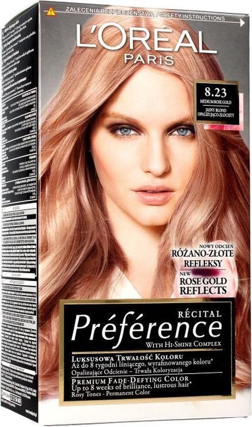 L'Oréal Préférence haarverf - 8.23 Medium Rose Gold