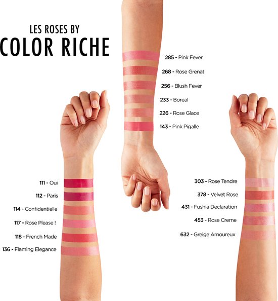 L'Oréal Paris Color Riche lippenstift - satin - 118 French Made - verrijkt met arganolie