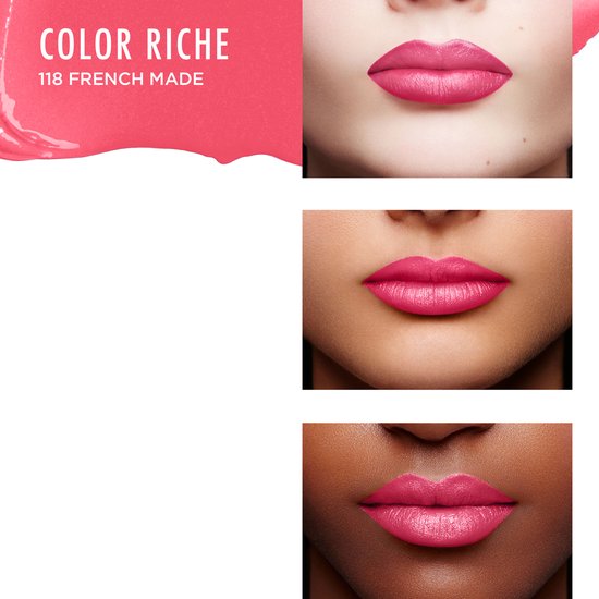 L'Oréal Paris Color Riche lippenstift - satin - 118 French Made - verrijkt met arganolie