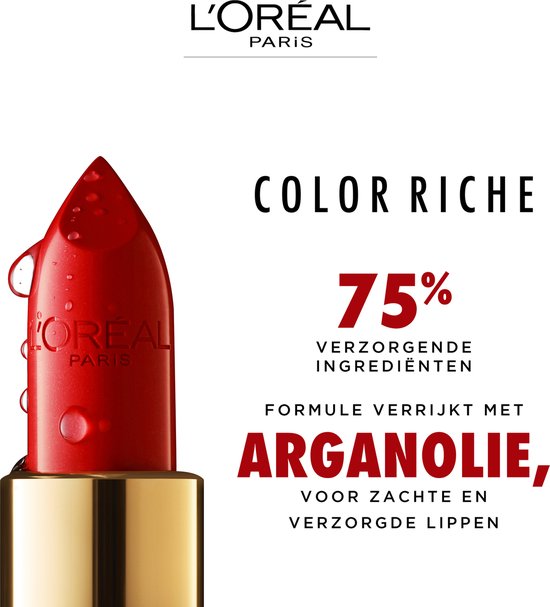 L'Oréal Paris Color Riche lippenstift - satin - 118 French Made - verrijkt met arganolie