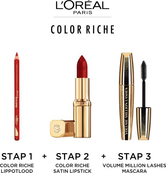 L'Oréal Paris Color Riche lippenstift - satin - 118 French Made - verrijkt met arganolie