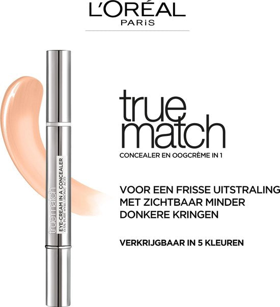 L'Oréal Paris True Match concealer - eyecream in a concealer - 4-7D Golden Sable